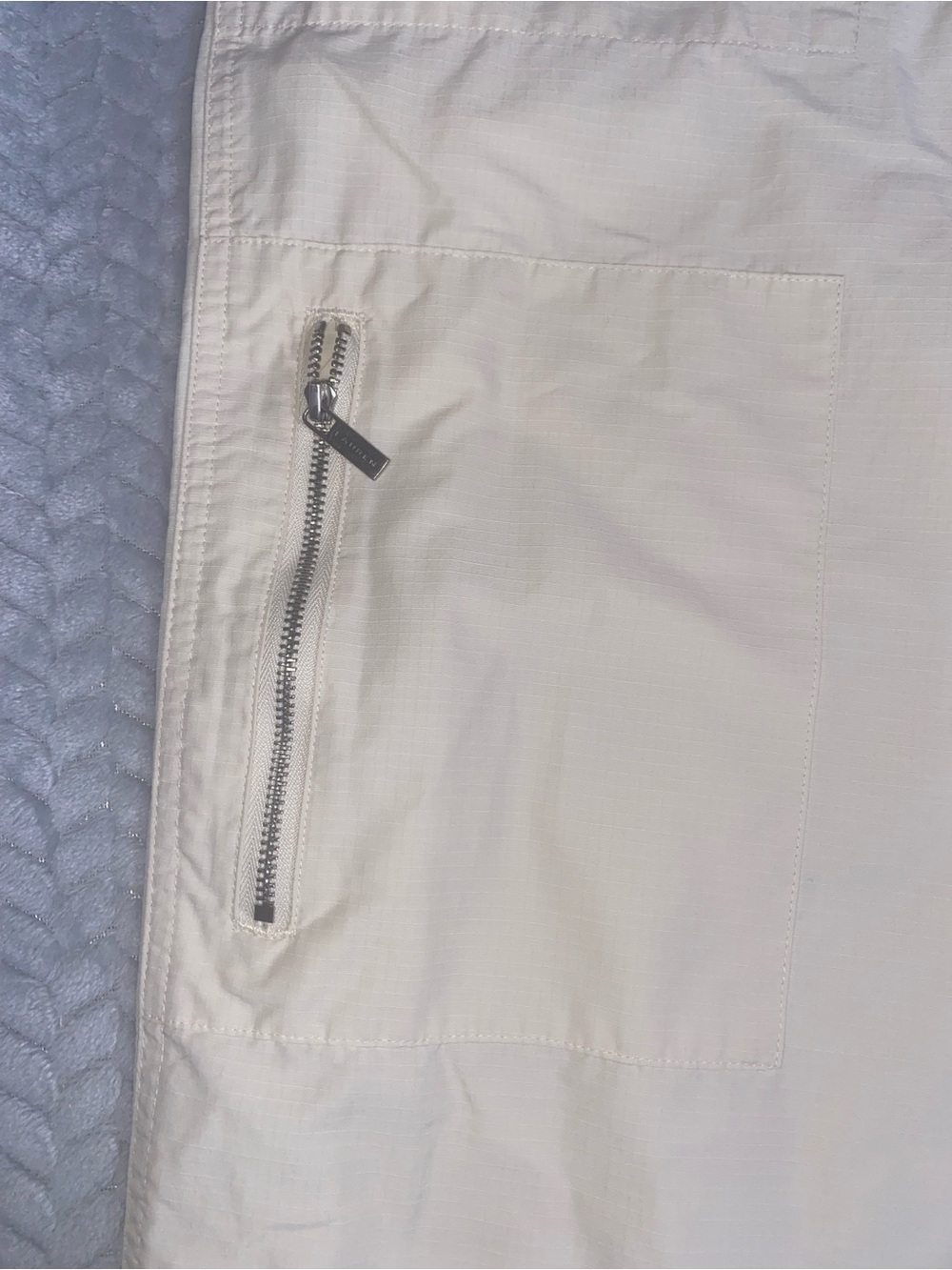 RALPH LAUREN CROP CARPENTER CROP PANTS WITH POCKETS SIZE 4 Ivory Zipper Pockets - Picture 4 of 11